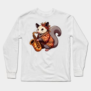 Possum saxophone player Long Sleeve T-Shirt